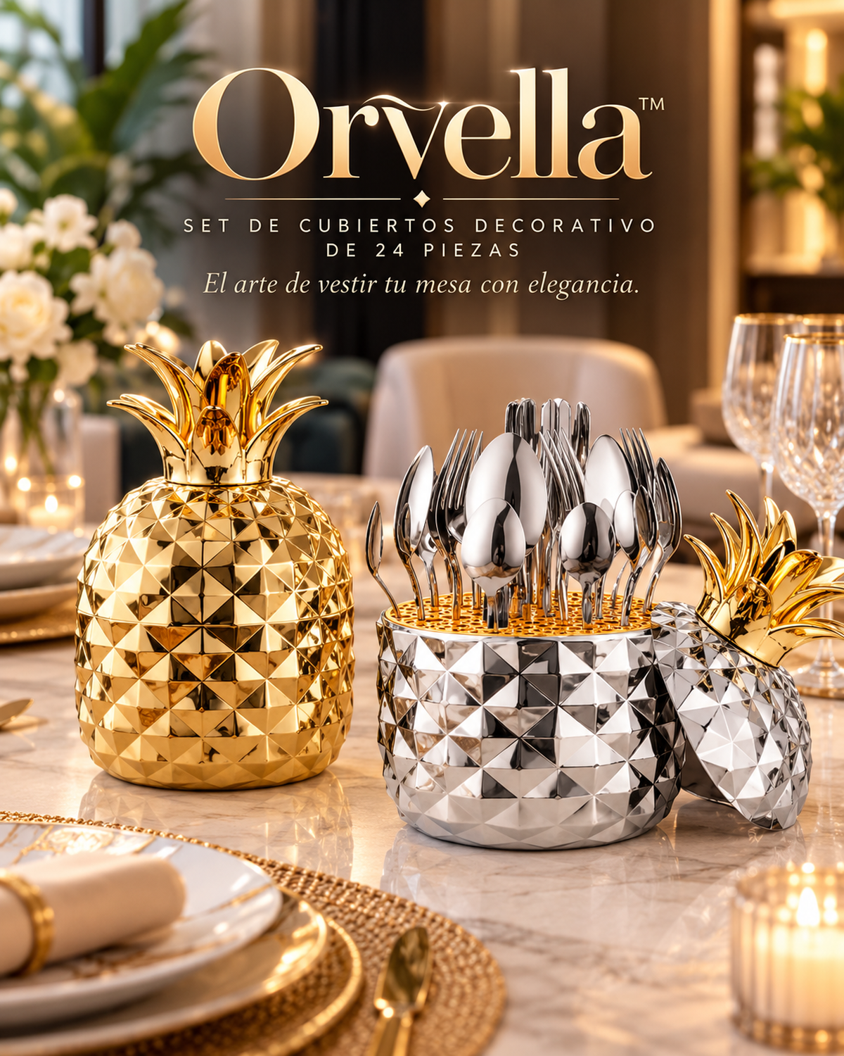 Orvella Set de Cubiertos Piña