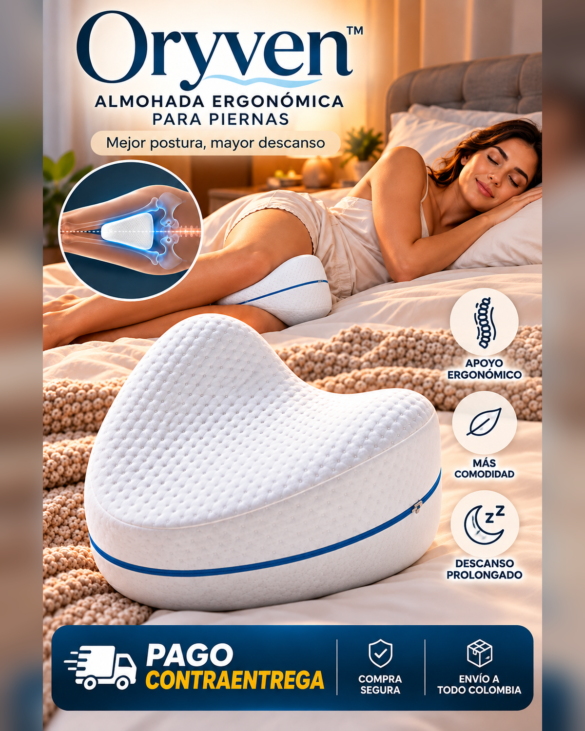 Oryven Almohada entre pierna