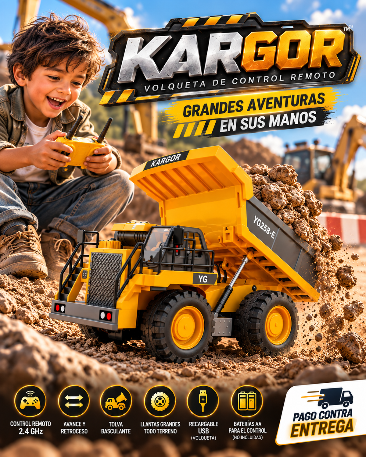 Kargor Camión Volqueta a Control Remoto