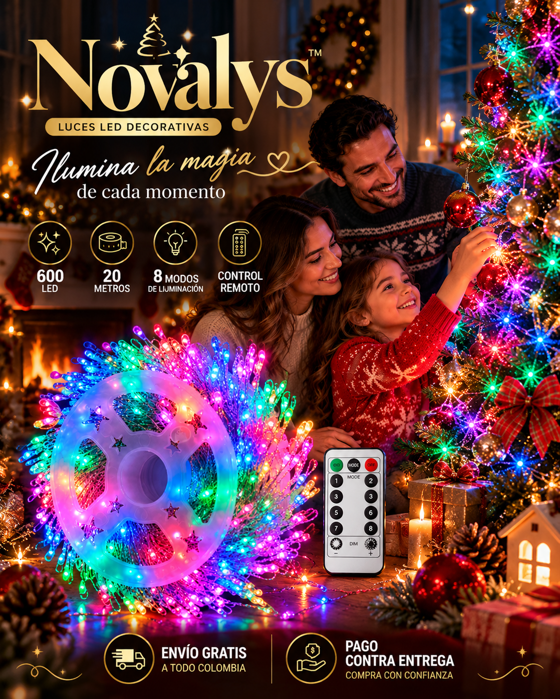 Novalys Luces Navideña Petardos