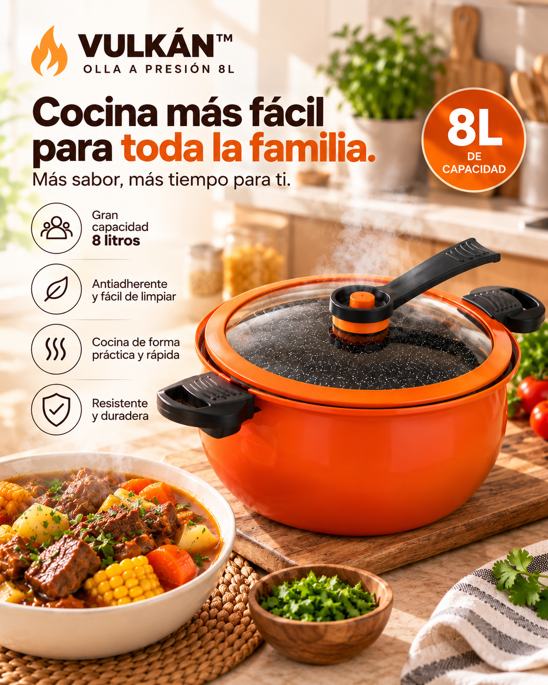 VULKÁN™ — Olla a Presión 8L